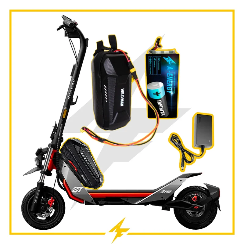 Batería de autonomía conmutada 48 V para patinete eléctrico Ninebot Segway ZT3 Pro E