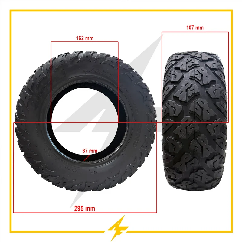 Cubierta Rueda Neumática 105/75-6,5 Offroad Tubeless para Patinete Eléctrico - Máximo Agarre en Cualquier Terreno