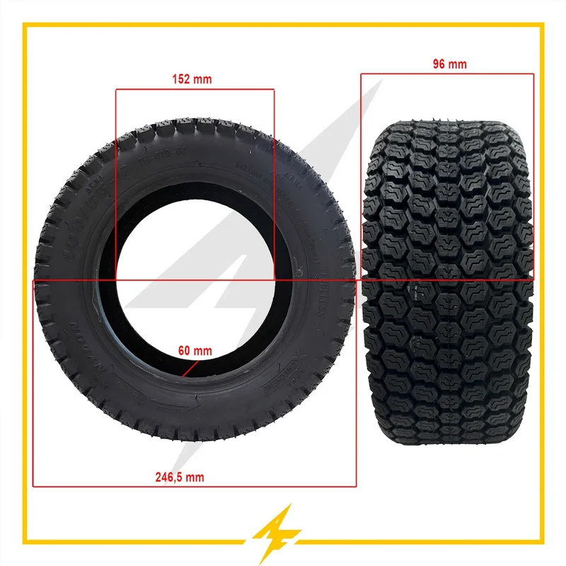 Cubierta Rueda Neumática 100/55-6 Offroad Tubeless para Patinete Eléctrico - Máximo Agarre en Cualquier Terreno
