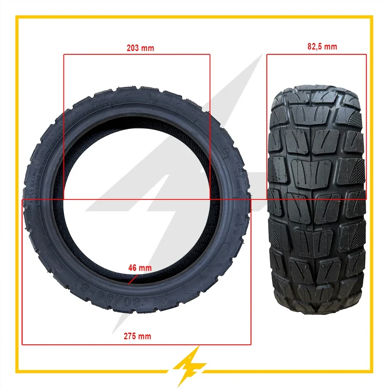 Cubierta Rueda Neumática 80/55-8 Offroad Tubeless para Patinete Eléctrico - Máximo Agarre en Cualquier Terreno