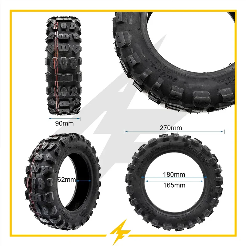 Cubierta Rueda Neumática 11x3 90/65-6,5 Offroad Tubeless para Patinete Eléctrico Ecoxtrem Armored - Resistencia, Estabilidad y Confort