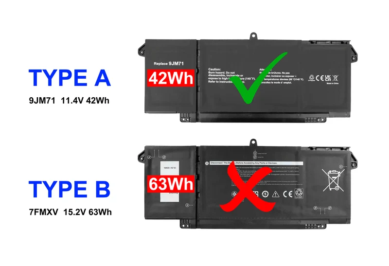 11,4V 3680mAh 4M1JN Laptop-Akku für Dell Latitude 5320 7320 7420