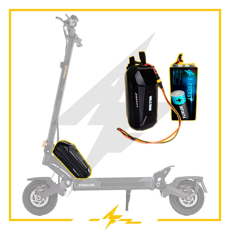 Batería externa de autonomía 52V para patinete eléctrico Ausom DT2 Pro - Instalación fácil y autonomía superior con AF SCOOTERS