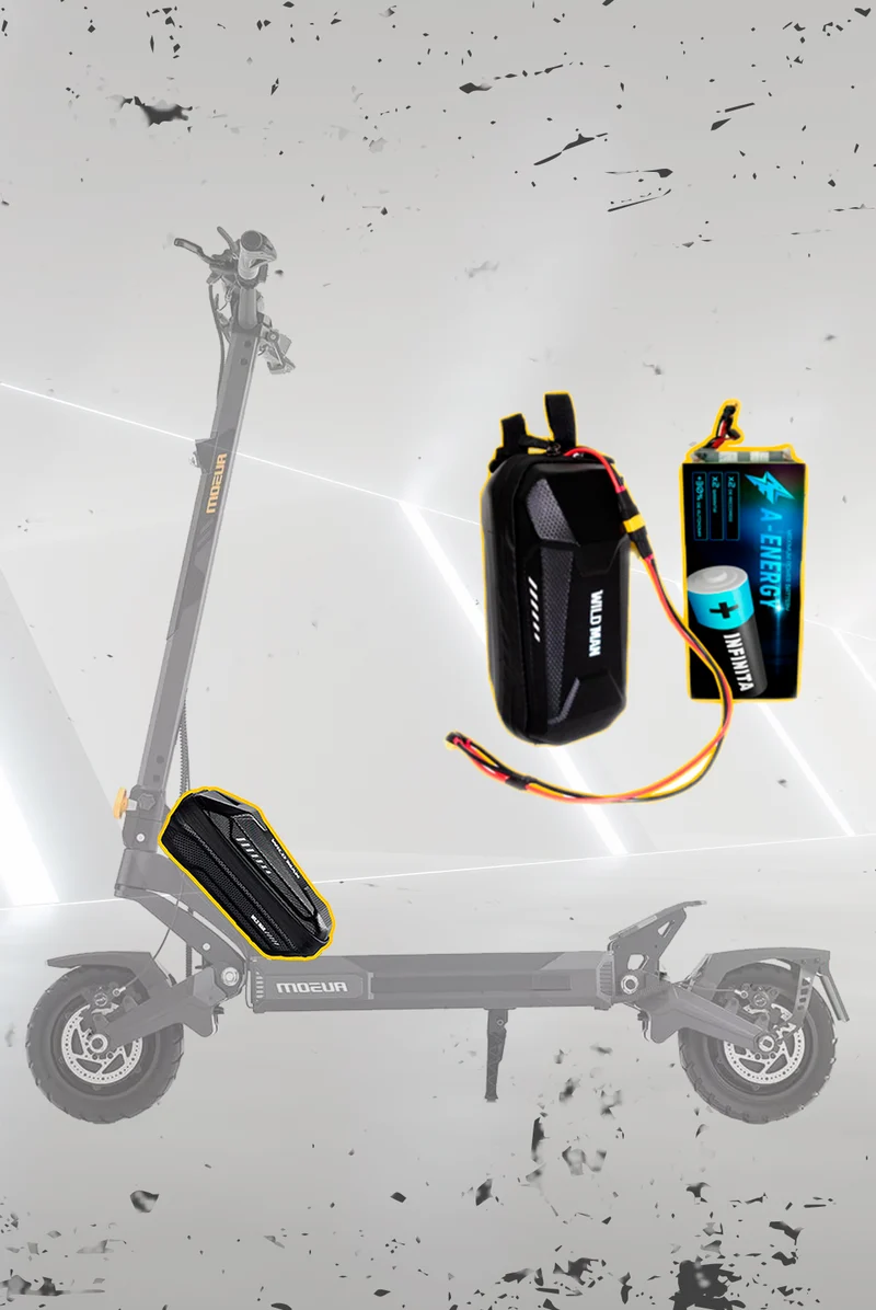 Batería externa de autonomía 52V para patinete eléctrico Ausom DT2 Pro - Instalación fácil y autonomía superior con AF SCOOTERS