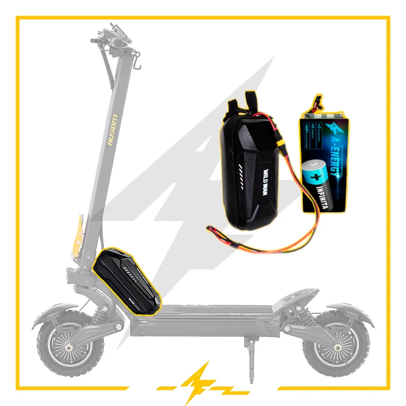 Batería externa de autonomía 60V para patinete eléctrico Ausom F1 Max - Instalación fácil y autonomía superior con AF SCOOTERS