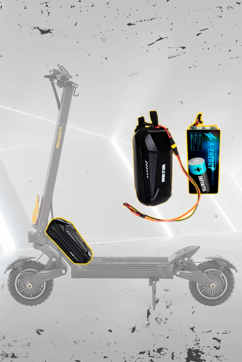 Batería externa de autonomía 60V para patinete eléctrico Ausom F1 Max - Instalación fácil y autonomía superior con AF SCOOTERS