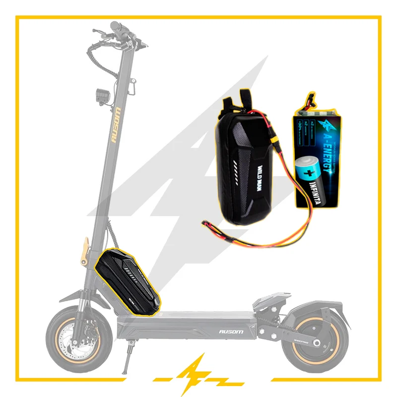 Batería externa de autonomía 48V para patinete eléctrico Ausom K20 Pro / Dual Motor - Instalación fácil y autonomía superior con AF SCOOTERS