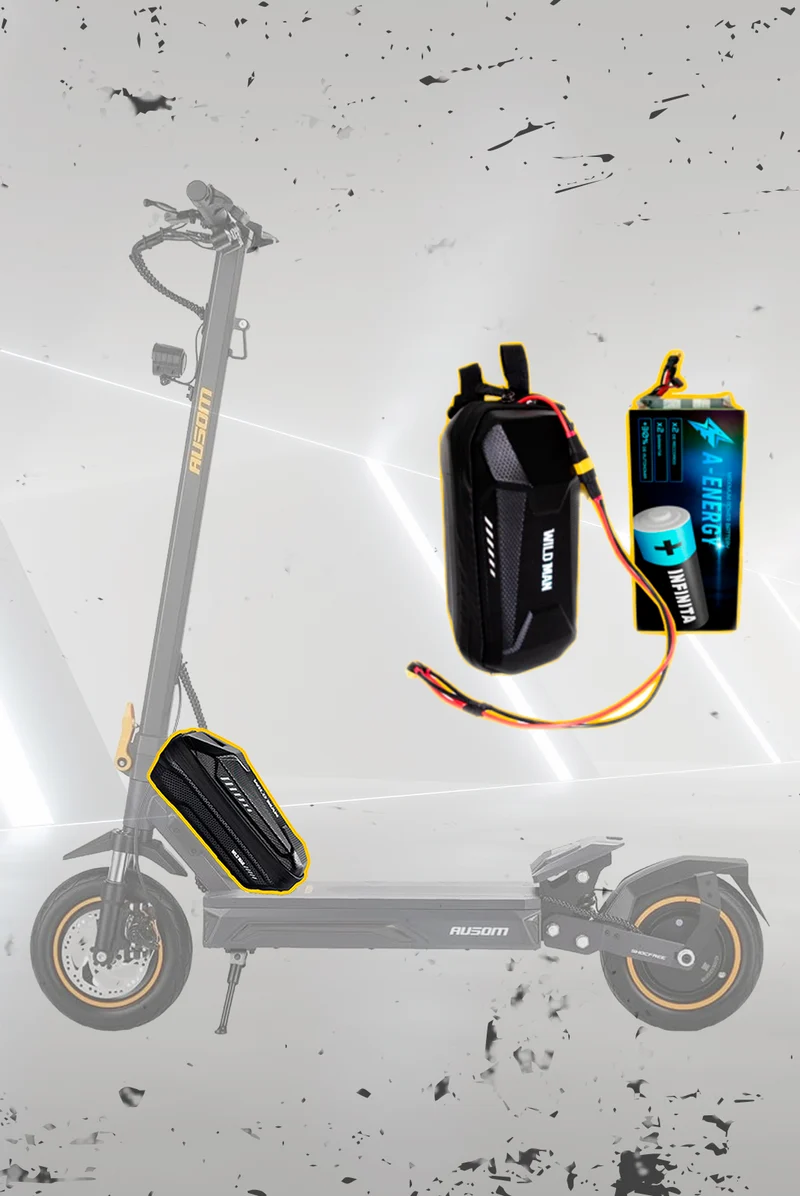 Batería externa de autonomía 48V para patinete eléctrico Ausom K20 Pro / Dual Motor - Instalación fácil y autonomía superior con AF SCOOTERS
