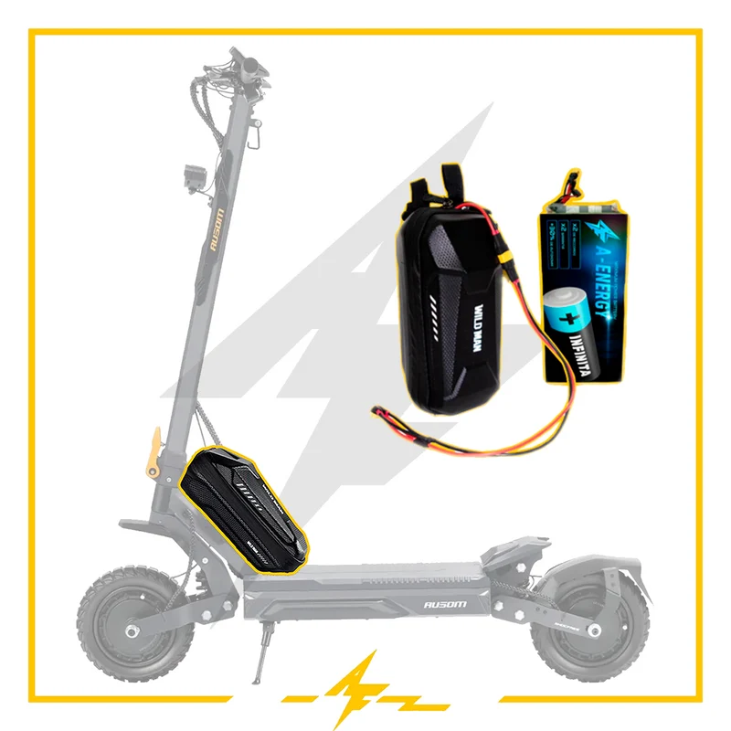 Batería externa de autonomía 48V para patinete eléctrico Ausom Gosoul 2 / Pro / Dual Motor - Instalación fácil y autonomía superior con AF SCOOTERS
