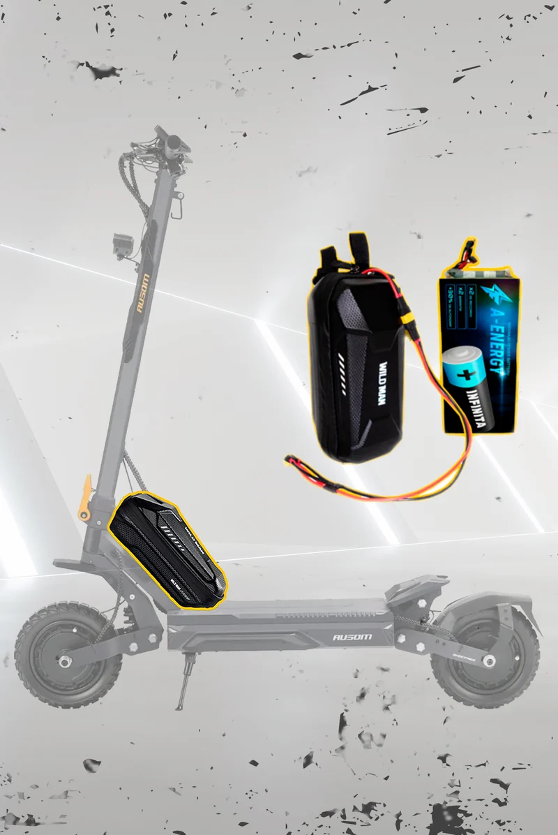 Batería externa de autonomía 48V para patinete eléctrico Ausom Gosoul 2 / Pro / Dual Motor - Instalación fácil y autonomía superior con AF SCOOTERS