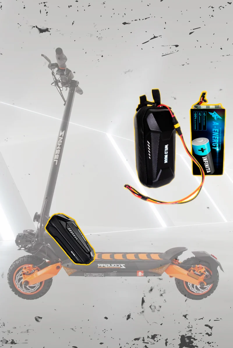 Batería externa de autonomía 48V para patinete eléctrico Zwheel ZCougar Duo - Instalación fácil y autonomía superior con AF SCOOTERS