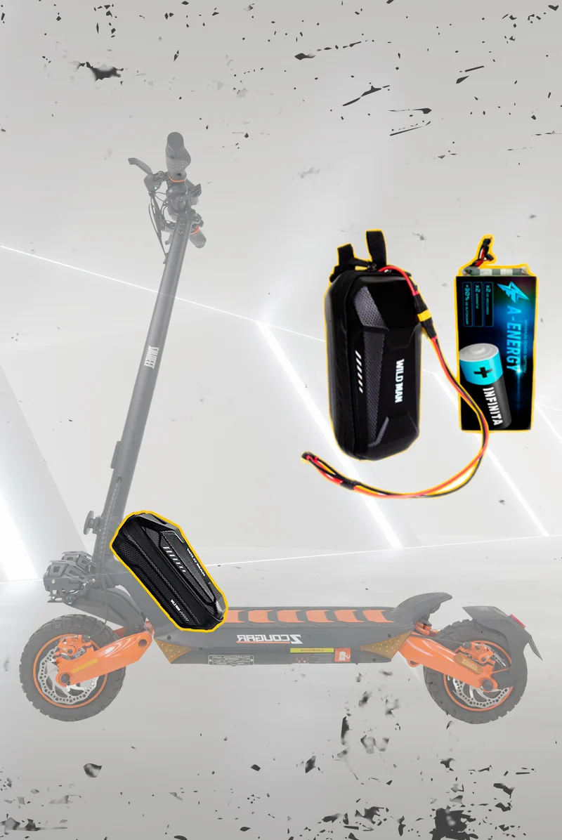 Batería externa de autonomía 48V para patinete eléctrico Zwheel ZCougar / Plus - Instalación fácil y autonomía superior con AF SCOOTERS