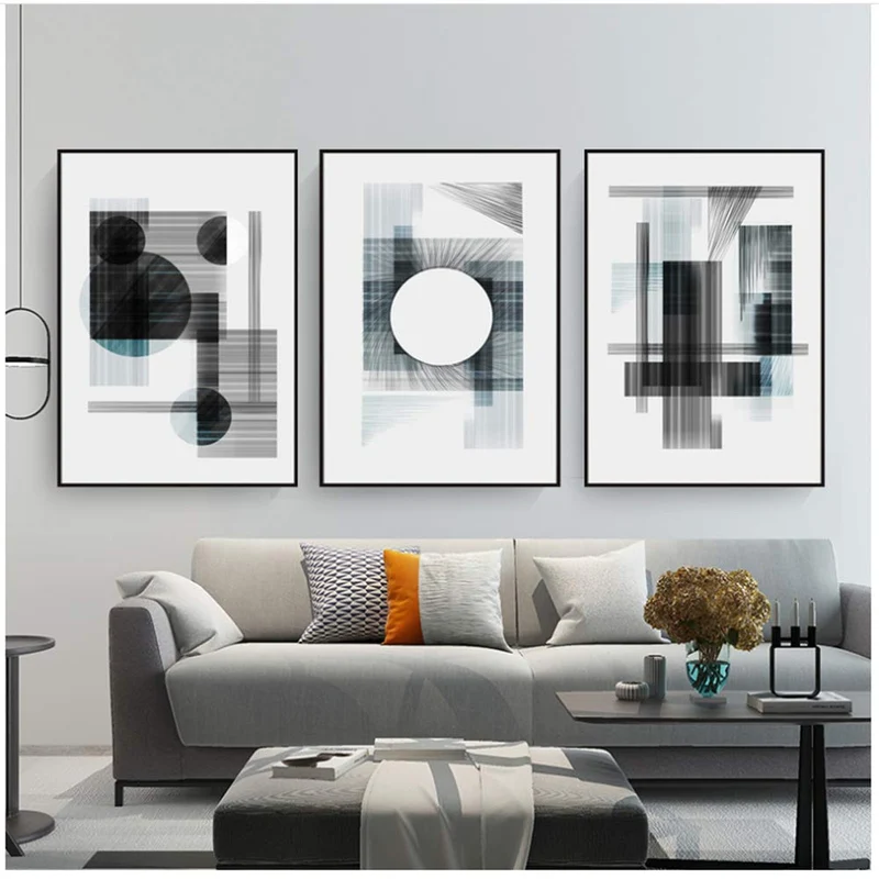 Lienzo Arte De La Pared Lienzo De Impresión De La Pared Minimalista Nórdico Abstracto Línea Geométrica Pinturas De La Lona Bosquejo De La Vendimia Impresión Del Cartel Arte De La Pared Imágenes Para La Sala De Estar Decoración 40 * 60 Cm