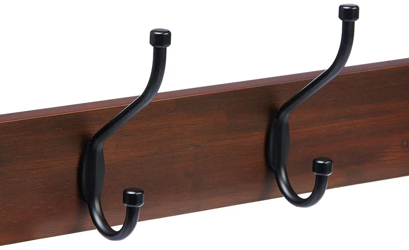 AmazonBasics Perchero de pared, nogal claro
