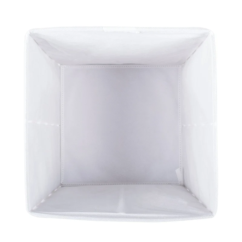 DII Contenedores plegables de tela para guarderías, oficinas, armarios, decoración del hogar, organizadores en cubo y necesidades de almacenamiento diarias, (grande, 27.9 x 27.9 x 27.9 cm), entramado gris, juego de 2, Set de 4, Gris (Lattice Gray), 1