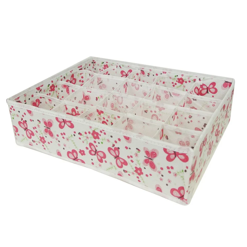Wrapables - Caja de Almacenamiento Plegable para Ropa Interior y Calcetines, diseño de Mariposa, Juego de 4