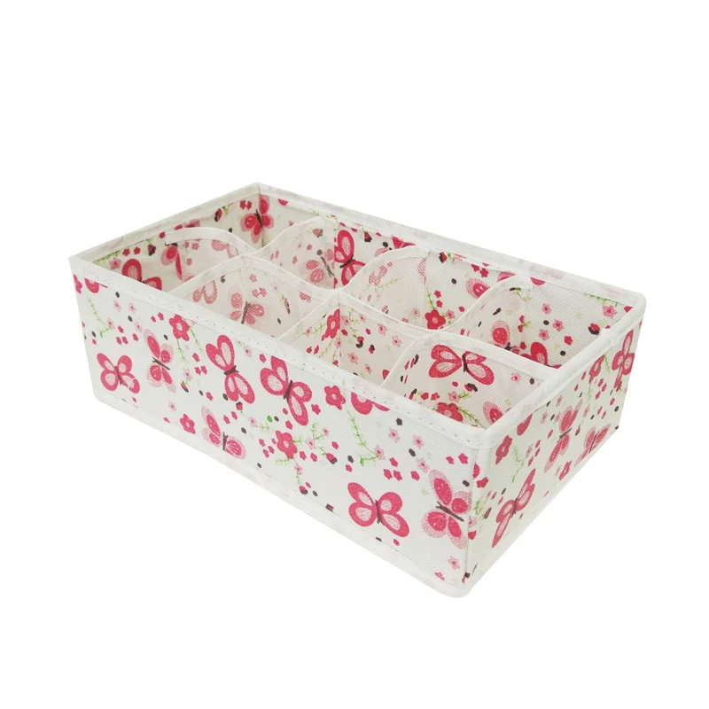 Wrapables - Caja de Almacenamiento Plegable para Ropa Interior y Calcetines, diseño de Mariposa, Juego de 4