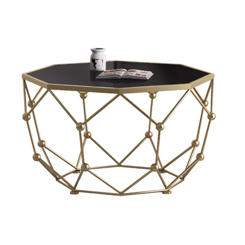BAOMEI Escritorios Nordic Mesa for sofá for la Sala Dormitorio Ministerio del Interior, diseño geométrico, mármol, Metal, 76x76x45 Cm Estaciones de Trabajo