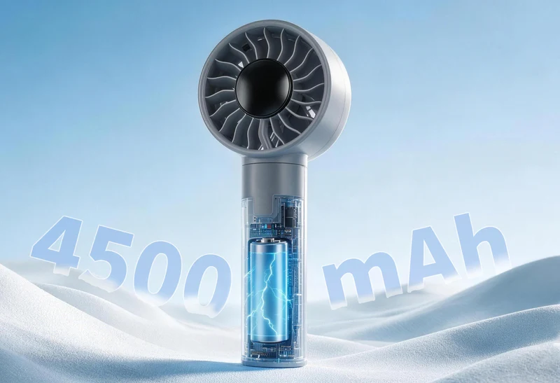 Handventilator mit Oszillationsfunktion | 4500mAh & 6-Gang Smart Display