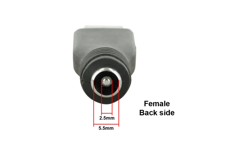 C31 DC-Stromadapter-Stecker: 5,5mm x 2,5mm Buchse auf 3,0mm x 1,1mm Stecker