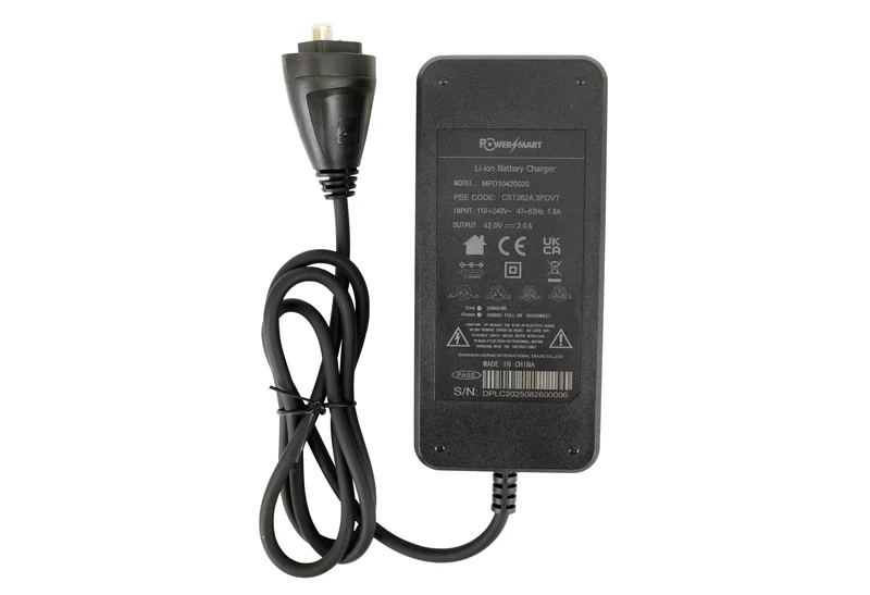 42V 2A Ladegerät für 36V Phylion & Joycube Akkus | 3-poliger ovaler Stecker (ohne Kerbe)