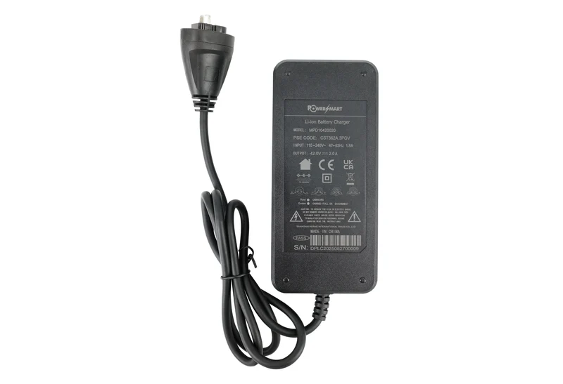 42V 2A Ladegerät für 36V Stella E-Bike Akkus | 3-poliger ovaler Stecker (mit Kerbe)