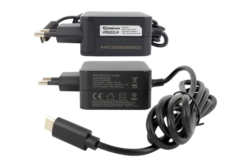 USB-C 65W GaN-Schnellladegerät, kompatibel mit Huawei MateBook, Lenovo Thinkpad, MacBook Pro/Air, Spectre, ASUS Chromebook, Acer, Dell, Google, Samsung, Xiaomi Typ-C-Netzteil