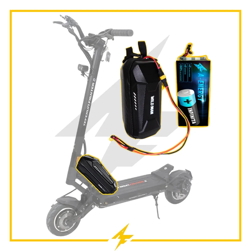 Batería externa de autonomía 52V para patinete eléctrico Teverun FIGHTER Q - Instalación fácil y autonomía superior con AF SCOOTERS