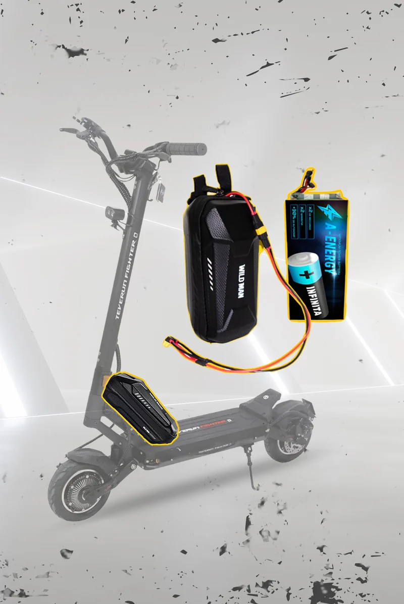 Batería externa de autonomía 52V para patinete eléctrico Teverun FIGHTER Q - Instalación fácil y autonomía superior con AF SCOOTERS