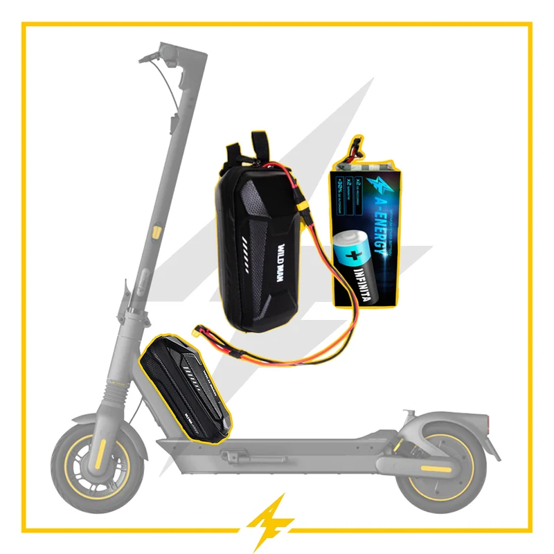 Batería externa de autonomía 36V para patinete eléctrico Ninebot Segway MAX G2 - Instalación fácil y autonomía superior con AF SCOOTERS