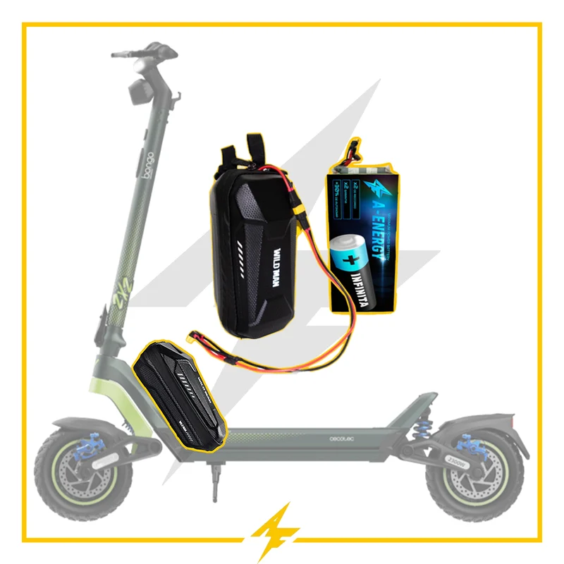 Batería externa de autonomía 48V para patinete eléctrico Cecotec Bongo Y85 - Instalación fácil y autonomía superior con AF SCOOTERS