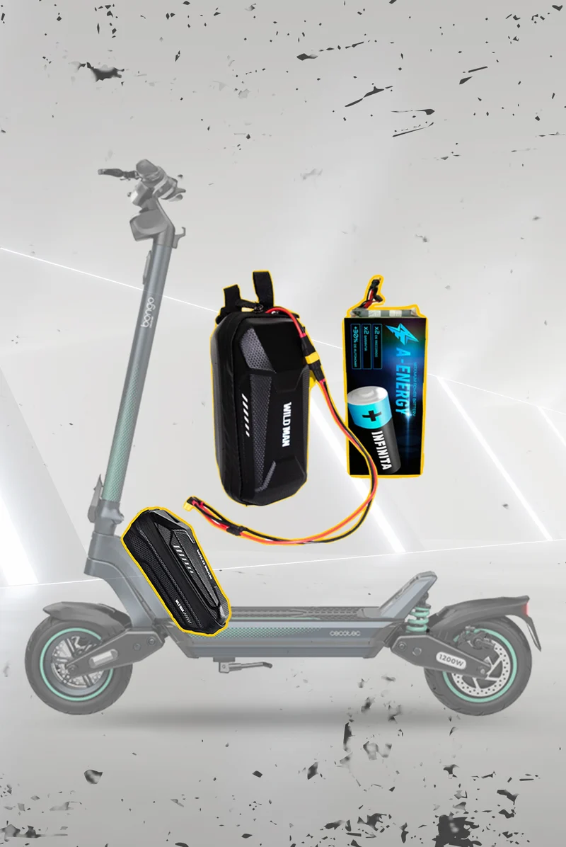 Batería externa de autonomía 48V para patinete eléctrico Cecotec Bongo Y65 - Instalación fácil y autonomía superior con AF SCOOTERS
