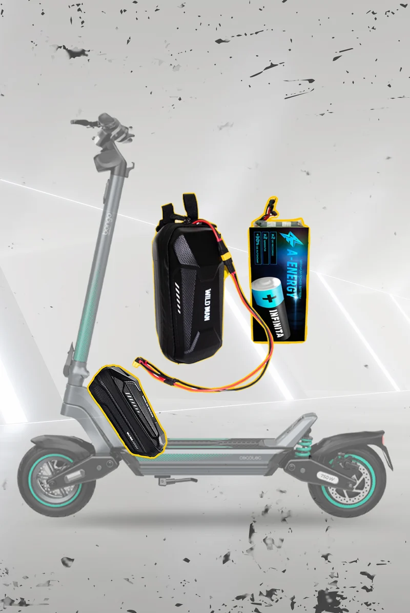 Batería externa de autonomía 36V para patinete eléctrico Cecotec Bongo Y45 - Instalación fácil y autonomía superior con AF SCOOTERS