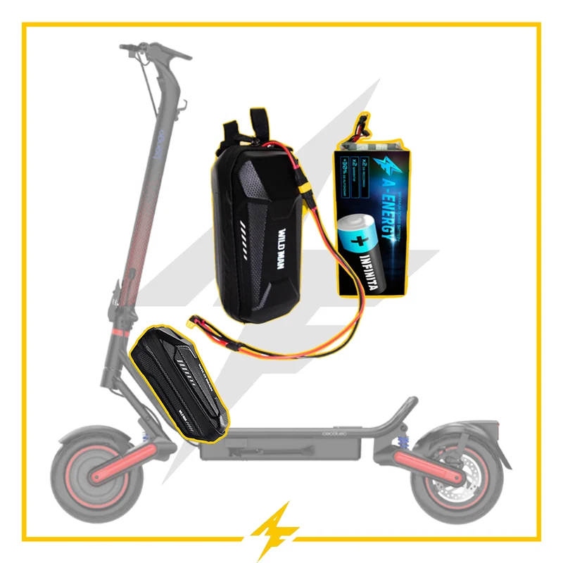 Batería externa de autonomía 36V para patinete eléctrico Cecotec Bongo D40 XL - Instalación fácil y autonomía superior con AF SCOOTERS