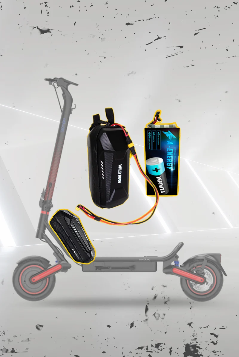 Batería externa de autonomía 36V para patinete eléctrico Cecotec Bongo D40 XL - Instalación fácil y autonomía superior con AF SCOOTERS