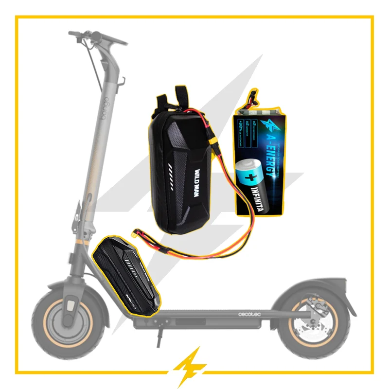 Batería externa de autonomía 36V para patinete eléctrico Cecotec Bongo D30 - Instalación fácil y autonomía superior con AF SCOOTERS