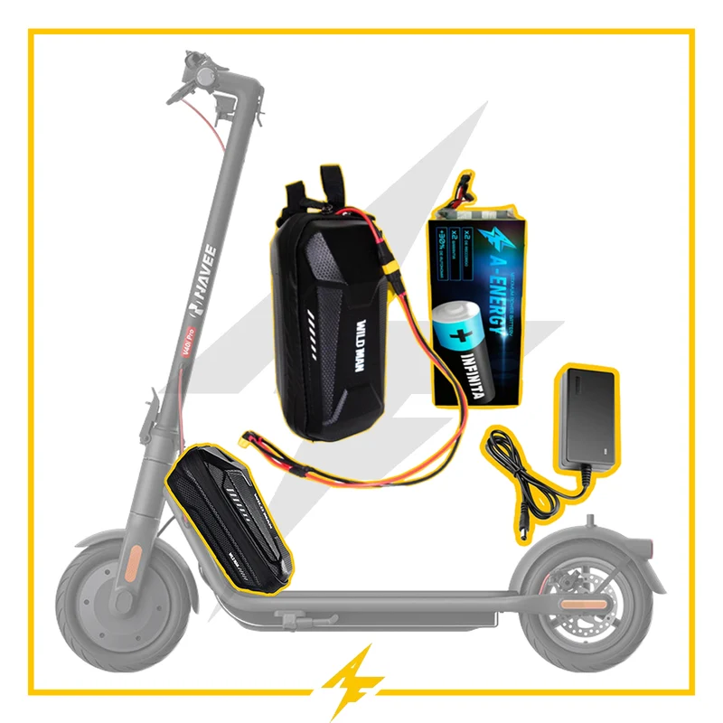 Batería de autonomía conmutada 36V para patinete eléctrico NAVEE Urbano V50i Pro - Instalación fácil y autonomía superior con AF SCOOTERS