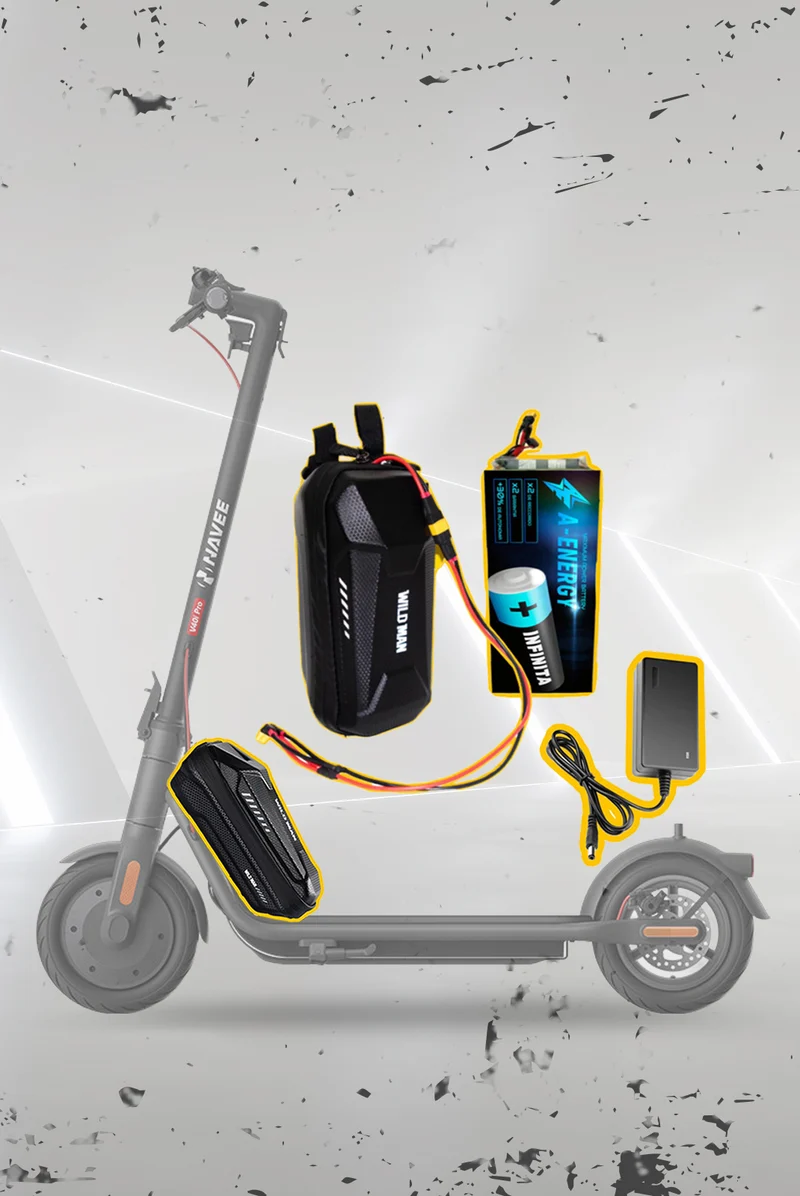Batería de autonomía conmutada 36V para patinete eléctrico NAVEE Urbano V50i Pro - Instalación fácil y autonomía superior con AF SCOOTERS