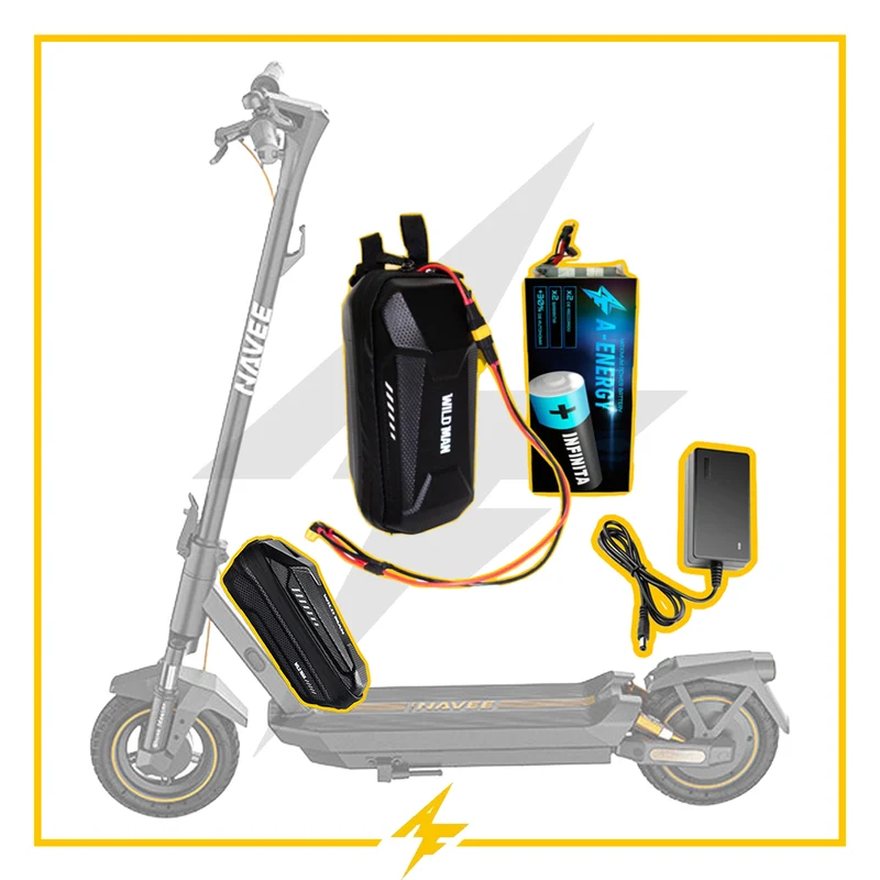 Batería de autonomía conmutada 48V para patinete eléctrico NAVEE Urbano GT3 - Instalación fácil y autonomía superior con AF SCOOTERS