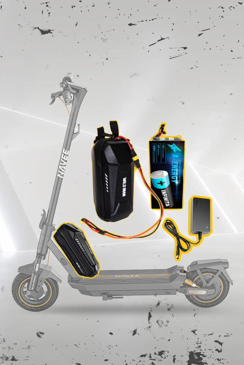 Batería de autonomía conmutada 48V para patinete eléctrico NAVEE Urbano GT3 - Instalación fácil y autonomía superior con AF SCOOTERS