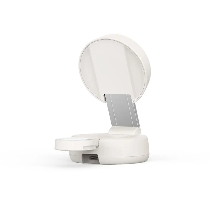 Cargador inalámbrico 2 en 1 Qi2 de 25 W con tecnología MagSafe UltraCharge Pro de Belkin - Arena