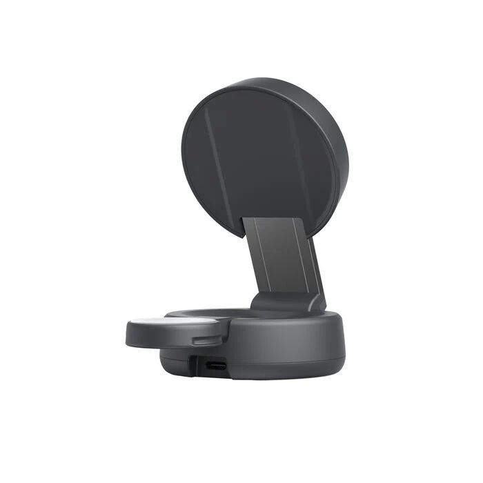 Cargador inalámbrico 2 en 1 Qi2 de 25 W con tecnología MagSafe UltraCharge Pro de Belkin - Antracita