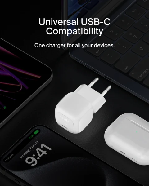 Adaptador de corriente USB-C 20W BoostCharge de Belkin