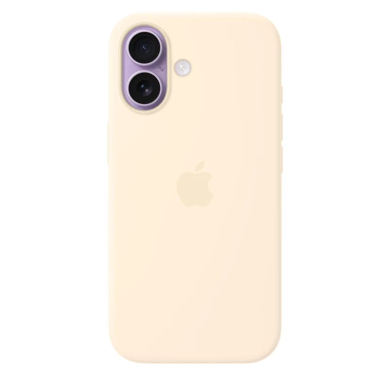 Funda de silicona con MagSafe para el iPhone 17 – Vainilla