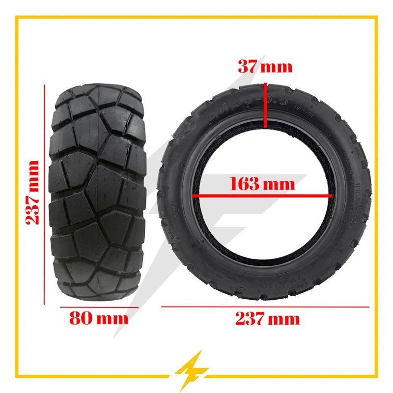 Cubierta rueda neumática para patinete eléctrico Ecoxtrem M41 Tank 80/50-6,5 Offroad Con Gel - ¡El upgrade perfecto para tu patin!