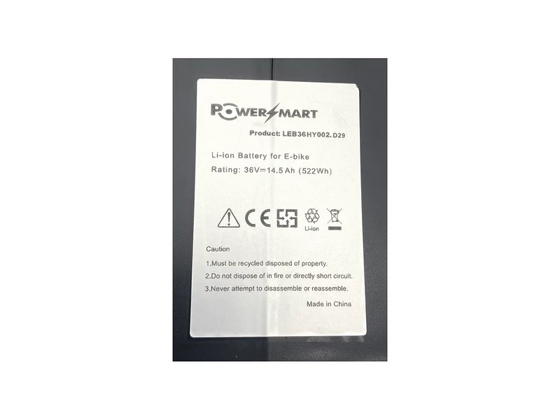 36V 14,5Ah Li-Ionen-Akku für E-Bike mit 4-poligem XLR-Ladeanschluss, Ersatz für Panasonic 19329-1GP, 19396-1GP, EEB-CS-PRT361SL