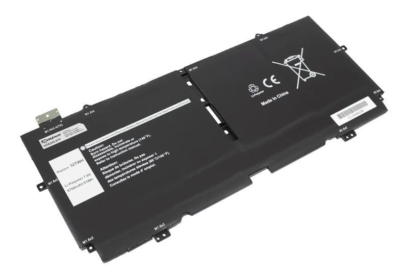 7,6V 6700mAh 52TWH 51Wh Laptop-Akku für Dell XPS 13 7390 Serie