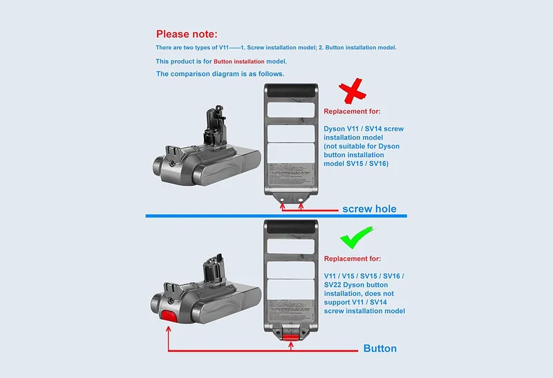 3900mAh Dyson V11 Fluffy Extra Ersatzakku für 355983 & 970343-06