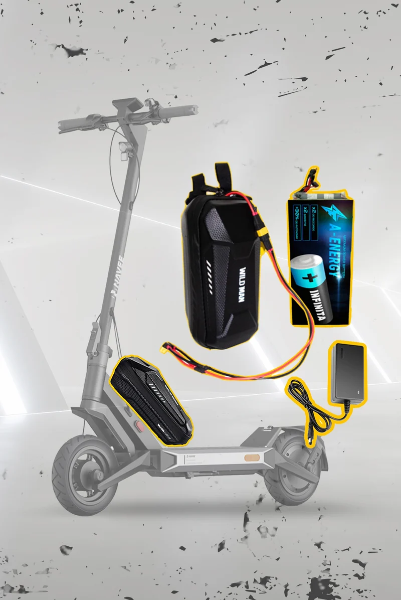 Batería de autonomía conmutada 48V para patinete eléctrico NAVEE Performance S60 - Instalación fácil y autonomía superior con AF SCOOTERS