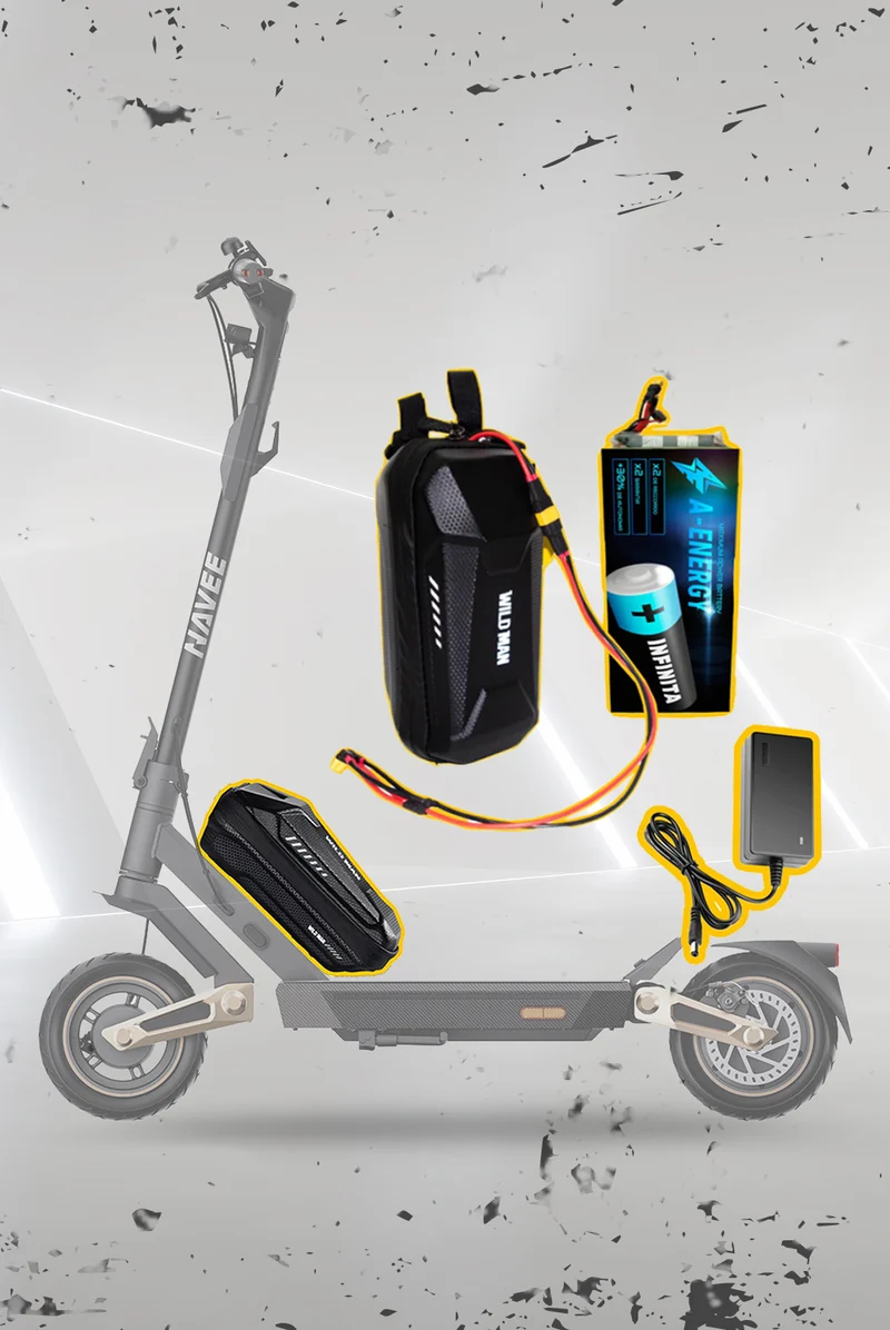 Batería de autonomía conmutada 48V para patinete eléctrico NAVEE Performance ST3 - Instalación fácil y autonomía superior con AF SCOOTERS